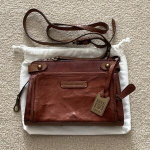 Frye Rich Brown Leather Crossbody Bag